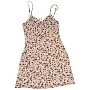 Nasty Gal White and Purple Floral Dress